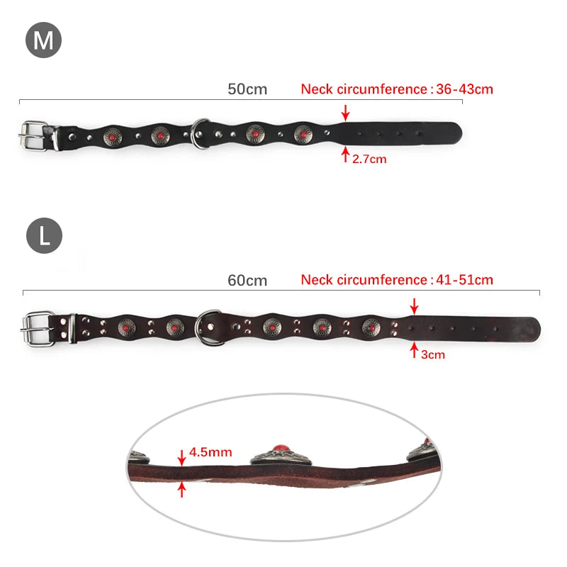 Retro Leather Dog Collar – Personalized